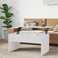 mesa decentro80x50,5x41,5cm Madeira Processada Branco Brilhante