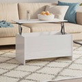 mesa decentro102x55,5x52,5cm Madeira Processada Branco Brilhante