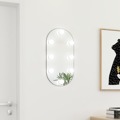 Espelho com Luzes LED 60x30 cm Vidro Oval