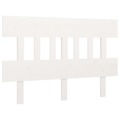 Cabeceira de Cama 123,5x3x81 cm Pinho Maciço Branco