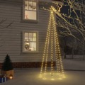 Árvore de Natal com Espigão 310 Luzes LED 300 cm Branco Quente