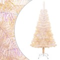Árvore Natal Artificial + Pontas Iridescentes 150 cm Pvc Branco
