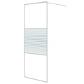 Divisória de Chuveiro Vidro Transparente Esg 80x195 cm Branco