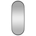 Espelho de Parede 15x40 cm Oval Preto