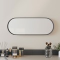 Espelho de Parede 15x40 cm Oval Preto