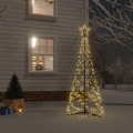 Árvore de Natal em Cone 200 Luzes LED 70x180 cm Branco Quente