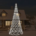 Árvore de Natal Mastro de Bandeira 3000 Leds 800 cm Branco Frio