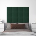 Painel de Parede 12 pcs 30x30cm Tecido 1,08 M² Cor Verde-escuro