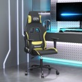 Cadeira de Gaming Giratória Tecido Preto/verde-claro