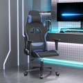 Cadeira de Gaming Giratória Tecido Preto/azul