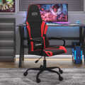 Cadeira Gaming Massagens Couro Artificial Preto e Vermelho