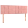 Cabeceira de Cama 2 pcs Veludo 72x5x78/88 cm Rosa