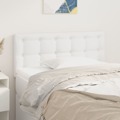 Cabeceira de Cama Couro Artificial 100x5x78/88 cm Branco