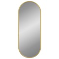 Espelho de Parede 50x20 cm Oval Dourado