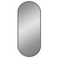 Espelho de Parede 60x25 cm Oval Preto