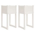 Vasos/floreiras 2 pcs 40x40x81 cm Pinho Maciço Branco