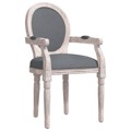 Cadeira de Jantar 54x56x96,5 cm Tecido Cinzento-escuro