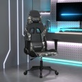 Cadeira Gaming Couro Artificial Preto e Camuflado