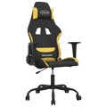 Cadeira de Gaming Tecido Preto e Amarelo