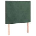 Cabeceira de Cama 2 pcs Veludo 80x5x78/88 cm Verde-escuro