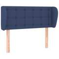 Cabeceira de Cama C/ Abas Tecido 103x23x78/88 cm Azul