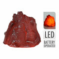 Figura Decorativa Leve LED Pedra Vulcânica 12 X 11 cm