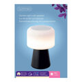 Lâmpada LED com Altifalante Bluetooth e Carregador sem Fios Lumineo 894415 Preto 22,5 cm Recarregável