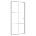 Porta de Interior 102,5x201,5 cm Vidro Esg e Alumínio Branco
