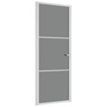 Porta de Interior 83x201,5 cm Vidro Esg e Alumínio Branco