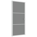 Porta de Interior 93x201,5 cm Vidro Esg e Alumínio Branco