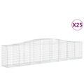 Cestos Gabião Arqueados 25pcs 400x50x80/100cm Ferro Galvanizado