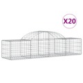 Cestos Gabião Arqueados 20pcs 200x50x40/60 cm Ferro Galvanizado