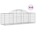 Cestos Gabião Arqueados 18pcs 200x50x60/80 cm Ferro Galvanizado