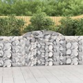 Cestos Gabião Arqueados 2pcs 300x30x100/120cm Ferro Galvanizado