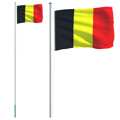 Bandeira da Bélgica e Mastro 6,23 M Alumínio