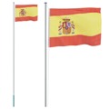 Bandeira da Espanha e Mastro 6,23 M Alumínio
