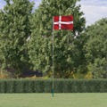 Bandeira da Dinamarca e Mastro 5,55 M Alumínio