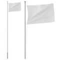 Mastro de Bandeira Seccional 6,23 M Alumínio Prateado