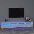 Móvel de Tv com Luzes LED 240x35x40 cm Branco