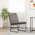 Cadeira Lounge 52x75x76 cm Tecido Cinzento-acastanhado