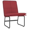 Cadeira Lounge 54x75x76 cm Couro Artificial Vermelho Tinto