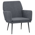 Cadeira C/ Apoio de Braços 62x79x79 cm Veludo Cinzento-escuro