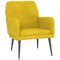 Cadeira C/ Apoio de Braços 62x79x79 cm Veludo Amarelo