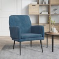 Cadeira C/ Apoio de Braços 62x79x79 cm Veludo Azul