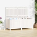 Caixa de Arrumação Jardim 147x68x64 cm Pinho Maciço Branco