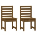 Cadeiras Jardim 2pcs 40,5x48x91,5 cm Pinho Maciço Castanho-mel