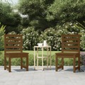 Cadeiras Jardim 2pcs 40,5x48x91,5 cm Pinho Maciço Castanho-mel
