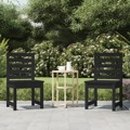 Cadeiras de Jardim 2 pcs 40,5x48x91,5 cm Pinho Maciço Preto