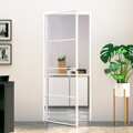 Porta Interior 83x201,5 cm Vidro Temperado/alumínio Fino Branco