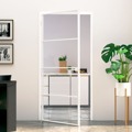 Porta Interior 93x201,5 cm Vidro Temperado/alumínio Fino Branco